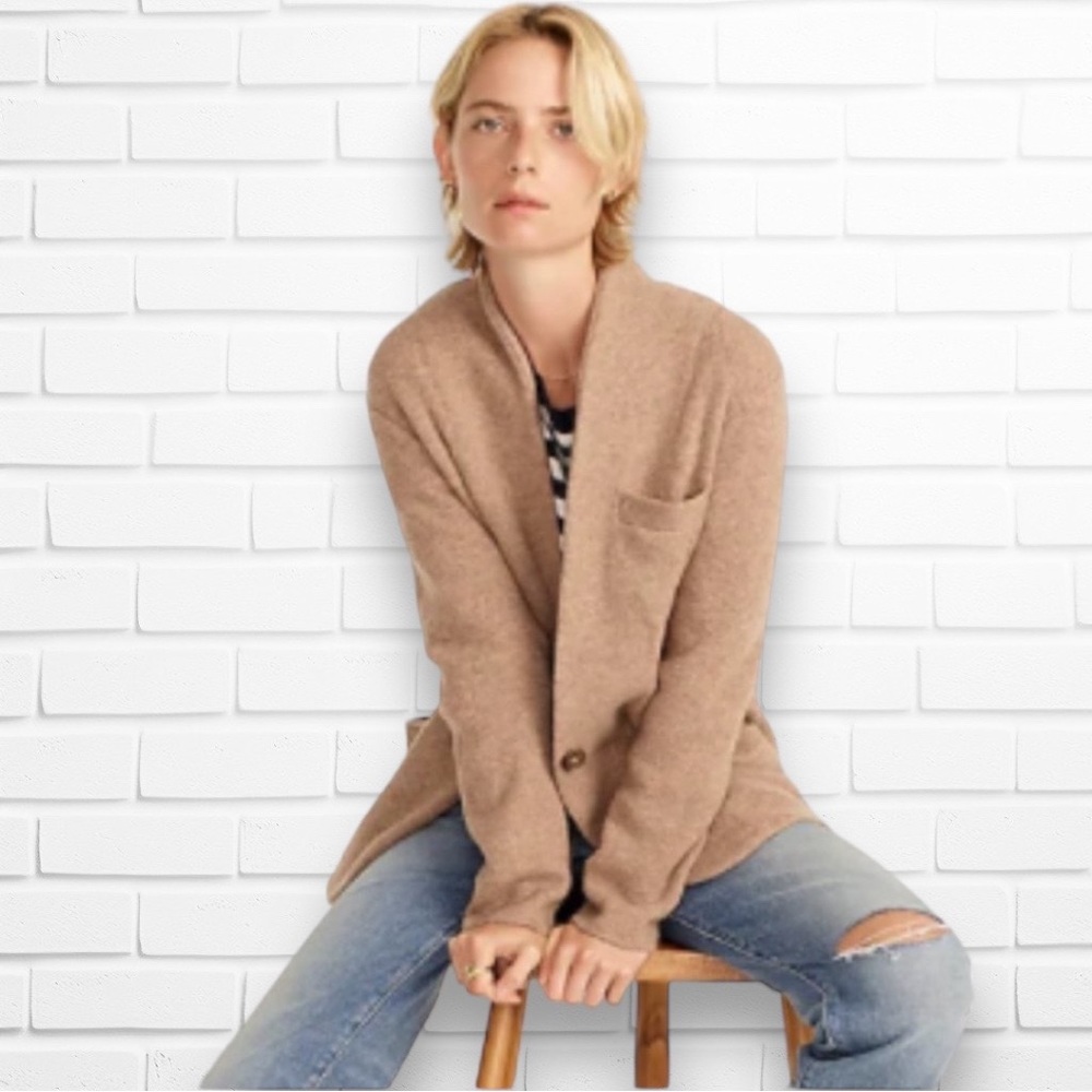 J Crew Heather Mushroom Cocoon Sweater Blazer | LARGE NWT